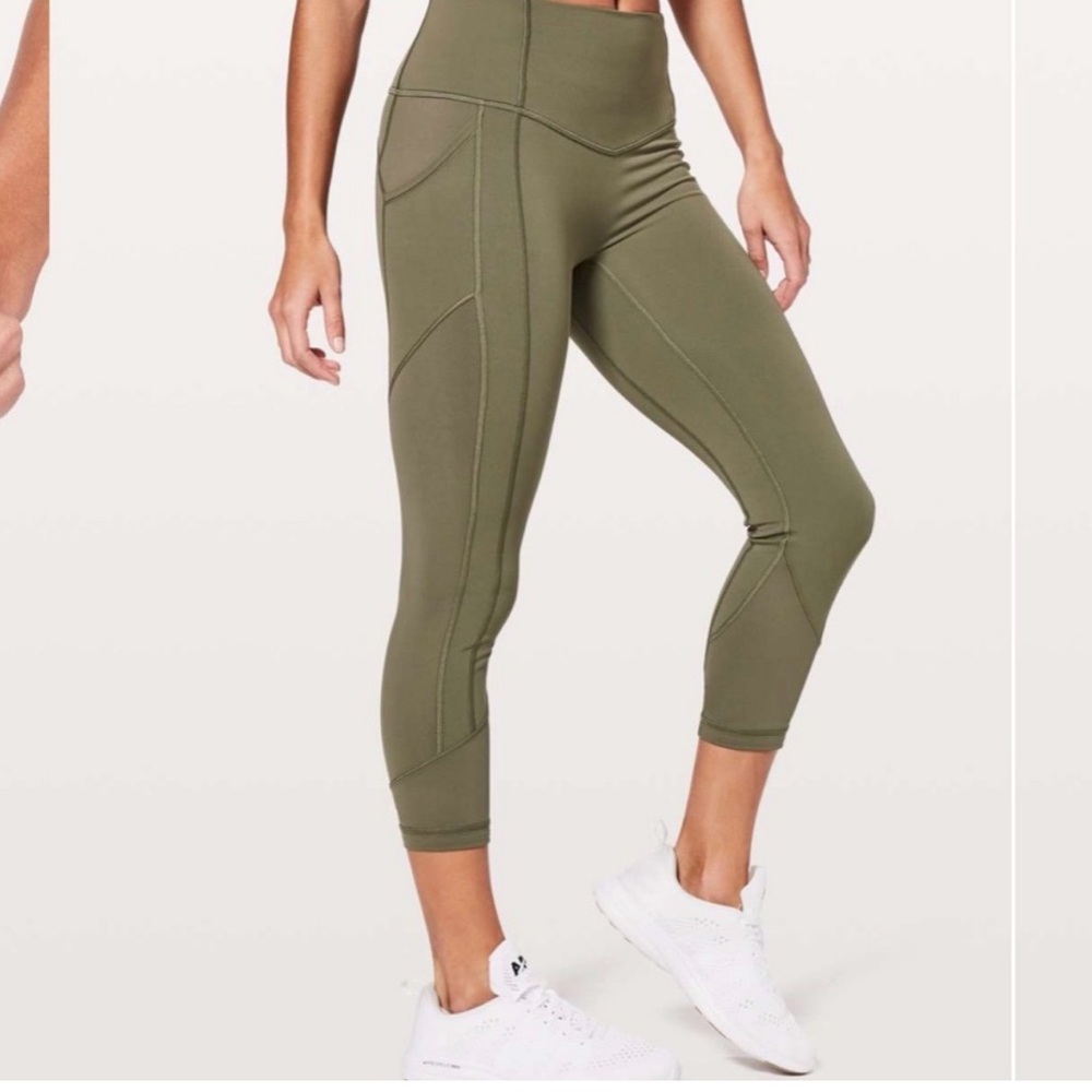 lululemon athletica Sage Green Cropped Leggings